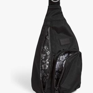 Vera Bradley Black Mini Sling Bag Sleek Durable Design